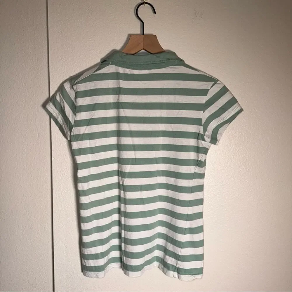 VINTAGE LACOSTE Y2K preppy striped lightweight cotton button polo 6